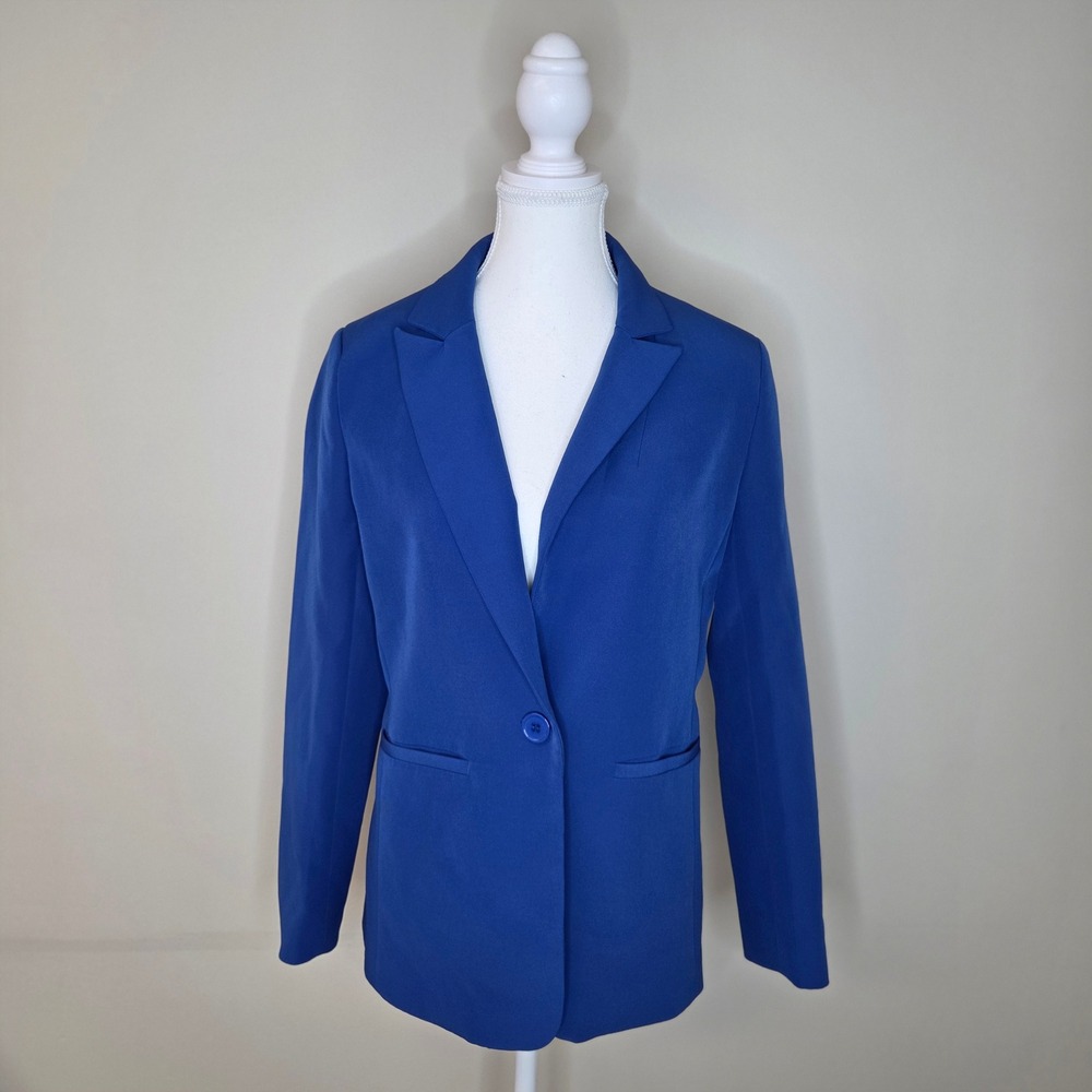 NWT Marc New York Andrew Marc Washable Royal Blue Blazer Jacket Women's Small